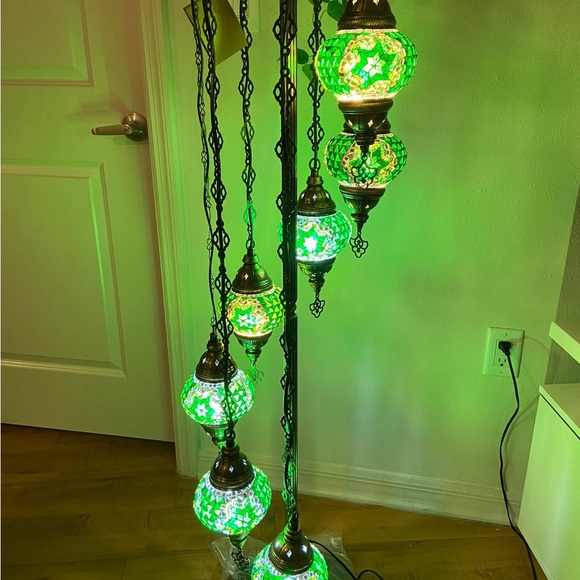 Turkish floor lamp 7 globes - Picture 3 of 4
